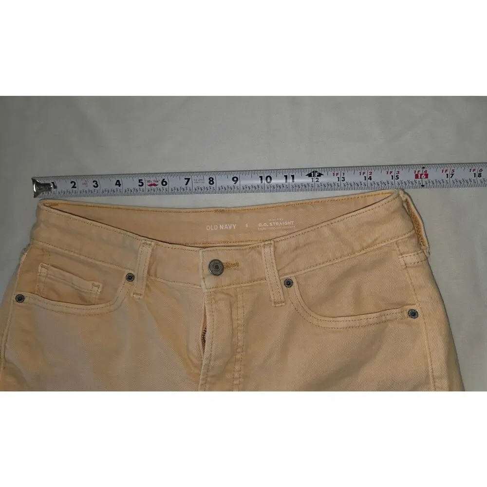 Women's Denim Old Navy OG Straight Peach Size 8 Raw Hem Shorts